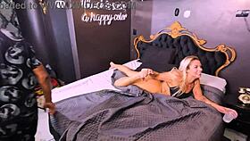 Behind The Scenes, This Guy Is Eating The Blonde's Big Ass In A Brazilian Interracial Scene.