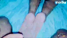 Hot Indian wife performs deep throat and doggystyle fucking intensely