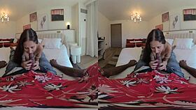 Rio Blaze experiences a 3D VR interracial encounter as a wife.