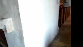 horny german amateur masturbates with dildo in church