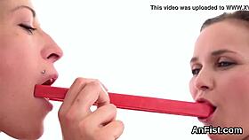 Are these lesbos fist fucking those holes?