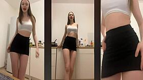 sexy dance show girl performs on webcam