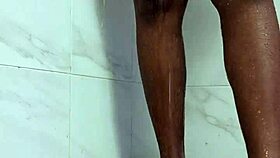 naej ae gets turned on in shower, big ass wet and ready