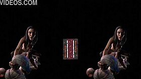 Vreal 18K Lesbian Fuck Hard With Strapon In Doggystyle Pulling Hair 3D Models