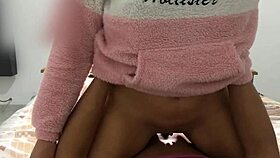 Girlfriend's sister rides big cock without condom 😈