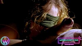 Wife Porn By Wifebucket - My Hot Girlfriend Blindfolded Licks My Huge Dick Like Lollipop Until I Cum In Her Mouth