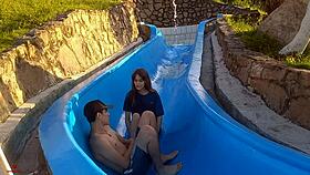 Stepsister Stuck In Pool Slide, I Fuck Her Wildly