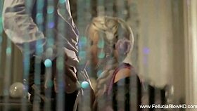 i'm having fun times giving a blowjob to this beautiful blonde.