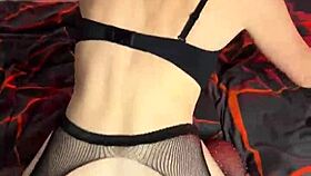 Sex In Stockings Sucking Dick And Fingering Beautiful Cock