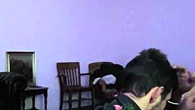 Gay amateur performs deepthroat blowjob on big black cock