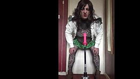 I want to be filmed getting my anal pussy fucked by a real cock instead of this dildo machine - part 30