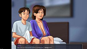 i saw her masturbating and helped her cum in summertime saga