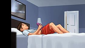 i saw her masturbating and helped her cum in summertime saga