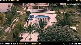 Latina beauties sex up new porn hit, lesbian fantasies in GGMansion