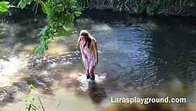 british milf getting dirty in the wilderness with fingering