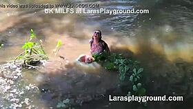 british milf getting dirty in the wilderness with fingering