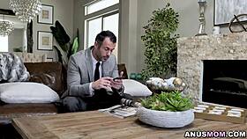 Professor Brock Cooper and Lauren Phillips discuss a grade in his office