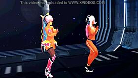 Half naked girls dancing and singing