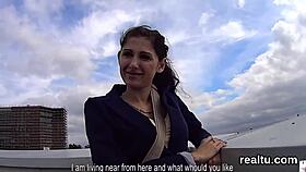 omg, czech teen 18+ strips and gets seduced in supermarket, then pounded hard in pov with anal and oral 😍