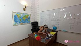 Following the cleaning lady after class