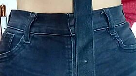 playing with a belt on pussy and spanking.