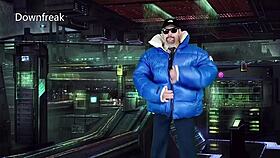 Intense MASTURBATION in Nylon Dreams Super Puff Jacket