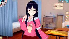 3D Cartoon Hentai with Kaguya Houraisan from Touhou Project Getting Her Big Tits Squeezed