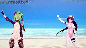 Genshin Impact MMD Rockabye Featuring Rosaria And Kuki Shinobu