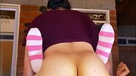 Shy stepdaughter finally finds confidence to seduce her stepfather in the living room