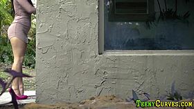 pussy licked teen smashed doggystyle in garage