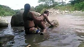 Michellpaula and I fucked hidden behind a rock in the river part 2