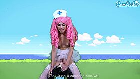 camsoda - delilah day in nurse joy cosplay from pokémon rides a wild sex machine