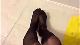my sexy legs in black pantyhose look so hot, dont they?