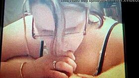 bbw wife blowjob and facial with cumshot