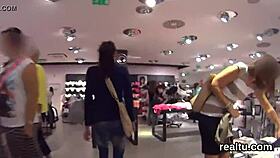 omg, czech teen 18+ strips and gets seduced in supermarket, then pounded hard in pov with anal and oral 😍