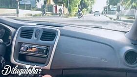 motorista tentou brincar comigo e tomou rola dura