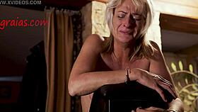 Tell me, sexy blonde milf, how does it feel getting whipped so hard? I bet it stings!