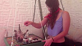 bdsm fetish anal babe riding doms hard cock in rough bondage.