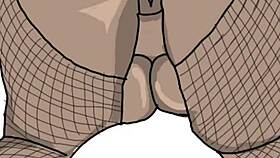 sketching a curvy black beauty bent over in doggy style pose