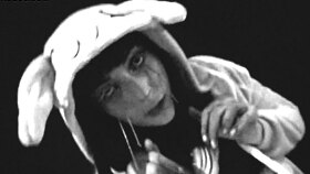 Bad boy bunny in Halloween costume, cumshot fun