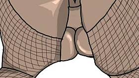 sketching a curvy black beauty bent over in doggy style pose