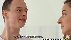 mature cougar hired a guy for some steamy action tonight. she caught him off guard!