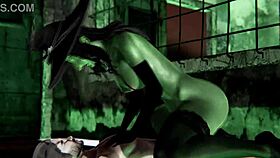 cumming deep inside witch gruntilda's pussy on halloween