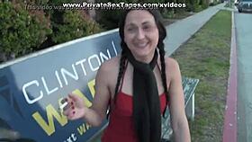 sexy brunette girlfriend gets merciless doggy fuck on camera