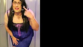 Mature Brunette Shemale Crossdressing and Performing Amateur Transsexual Acts