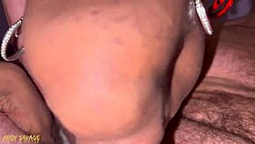 Yo, watch this black milf give a wild blowjob and take a creampie!