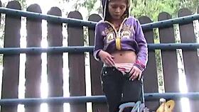 ellie 18 loves outdoor fingering orgasm