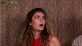 Cfnm amateur bj and hj group action by femdom babes