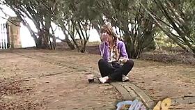 ellie 18 loves outdoor fingering orgasm