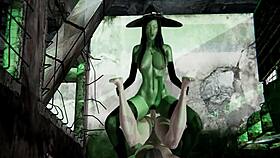 cumming deep inside witch gruntilda's pussy on halloween